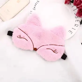 

Soft Plush Eye Masks Silk Cloud Eye Cover Rabbit Fox Eyepatch Nap Eye Shade Blindfold Travel Relax Nap Sleeping Eye Mask Soft