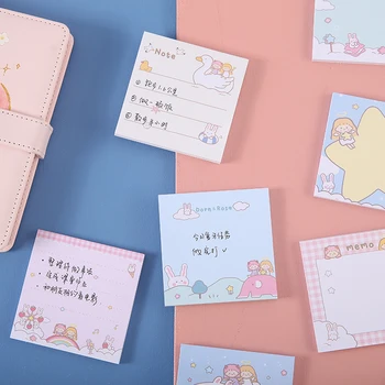 

80 Pcs/pack Cute Cartoon N Times Sticky Notes Set School Supply Sticker Kawaii Decoration Paper Bookmark Label Office Stationery