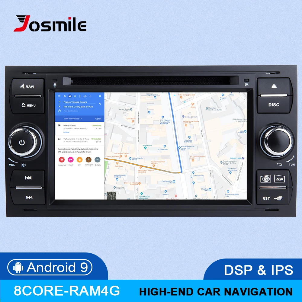 Ips DSP 2 din Android 9 автомобильный Радио мультимедиа для Ford Focus 2 3 mk2 Mondeo 4 Kuga Fiesta Transit Подключите S-MAXC-MAX 8 ядерный 4G 64