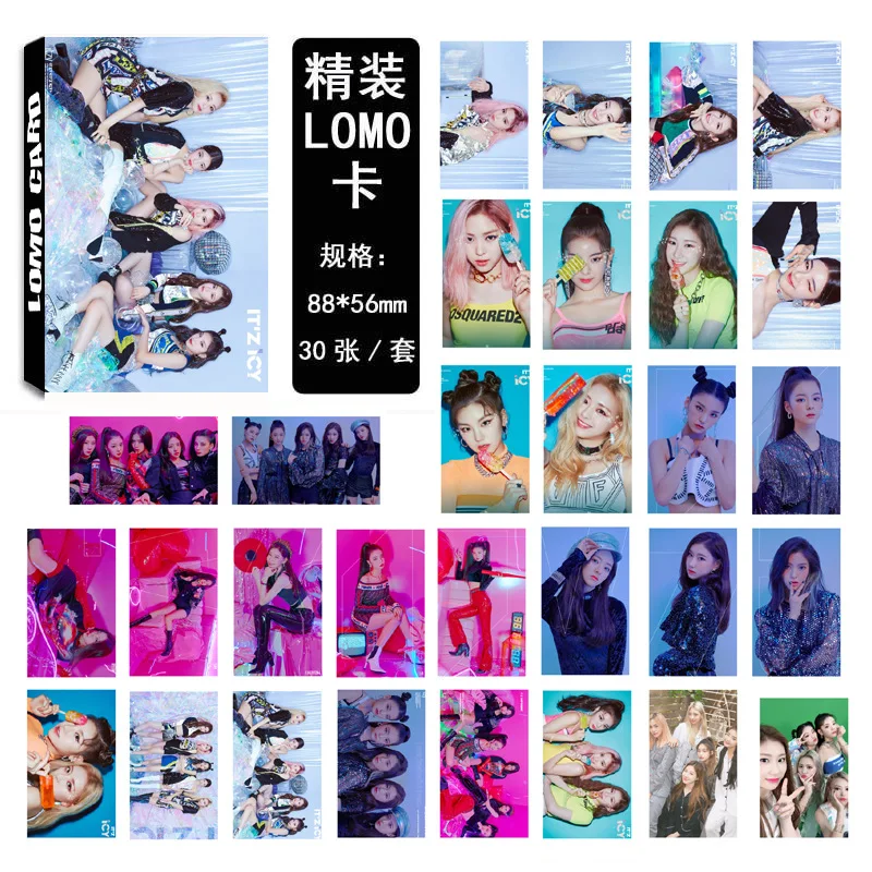 [MYKPOP] ITZY LOMO картонная подарочная коробка Набор 30 шт., KPOP вентиляторы коллекция SA19082701