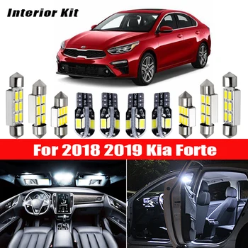 

11pcs White Car LED Light Bulbs Interior Package Kit For 2018 2019 Kia Forte Map Dome Trunk Door License Plate Light Lamp
