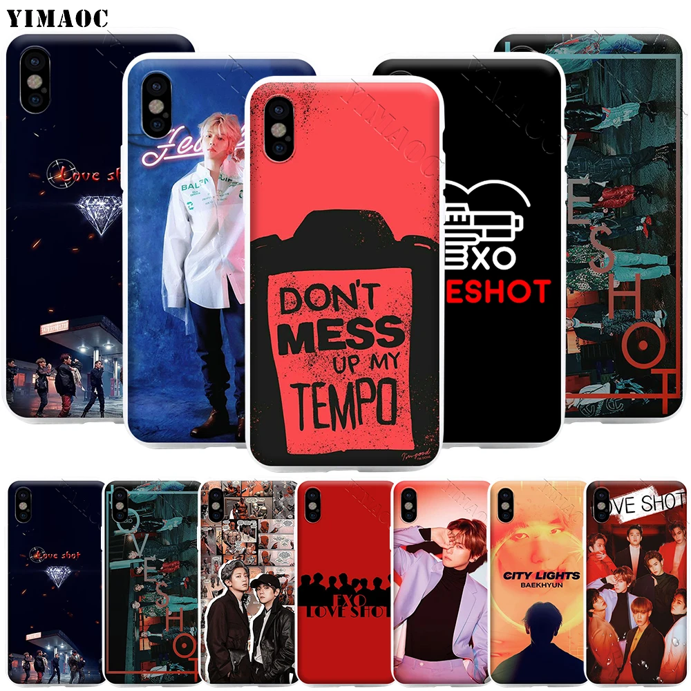 YIMAOC EXO Love Shot BAEK HYUN чехол для телефона iPhone 11 Pro XS X XR Max 8 7 6 6S Plus SE 5S | Мобильные телефоны