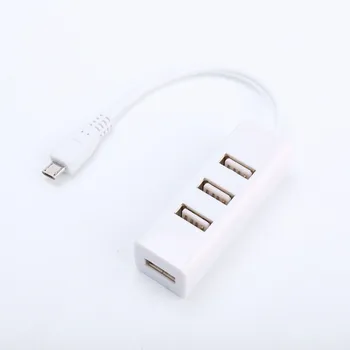 

Hub White Micro USB To 4 Port OTG For Raspberry Zero With Power Adapter USB Hub High Speed For PC Computer Accessories