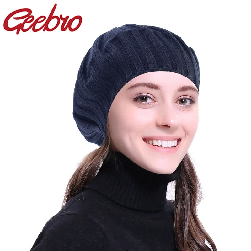 Geebro Women Fashion Ribbed Winter 