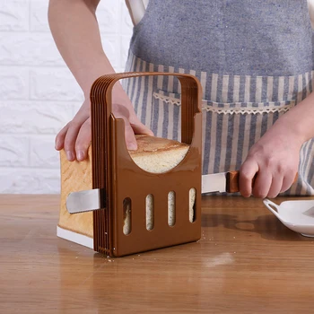 

High grade bread slicer toast cutting rack bread cake knife cutter household baking square package slicing machine