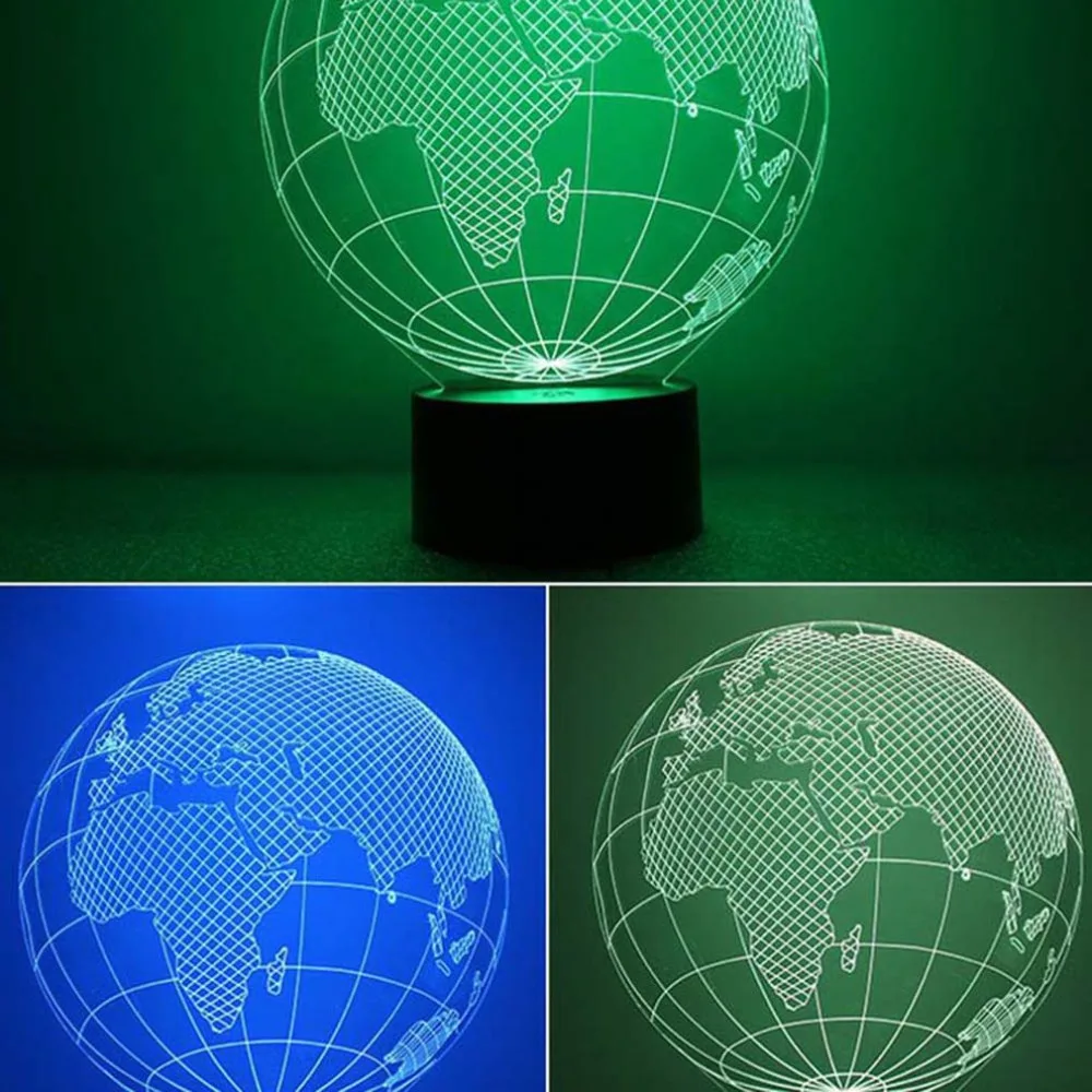 Colorful 3D Night Light Earth Night Light Eye Care LED Light Bedside Night Lamp Home Decoration Birthday Gift