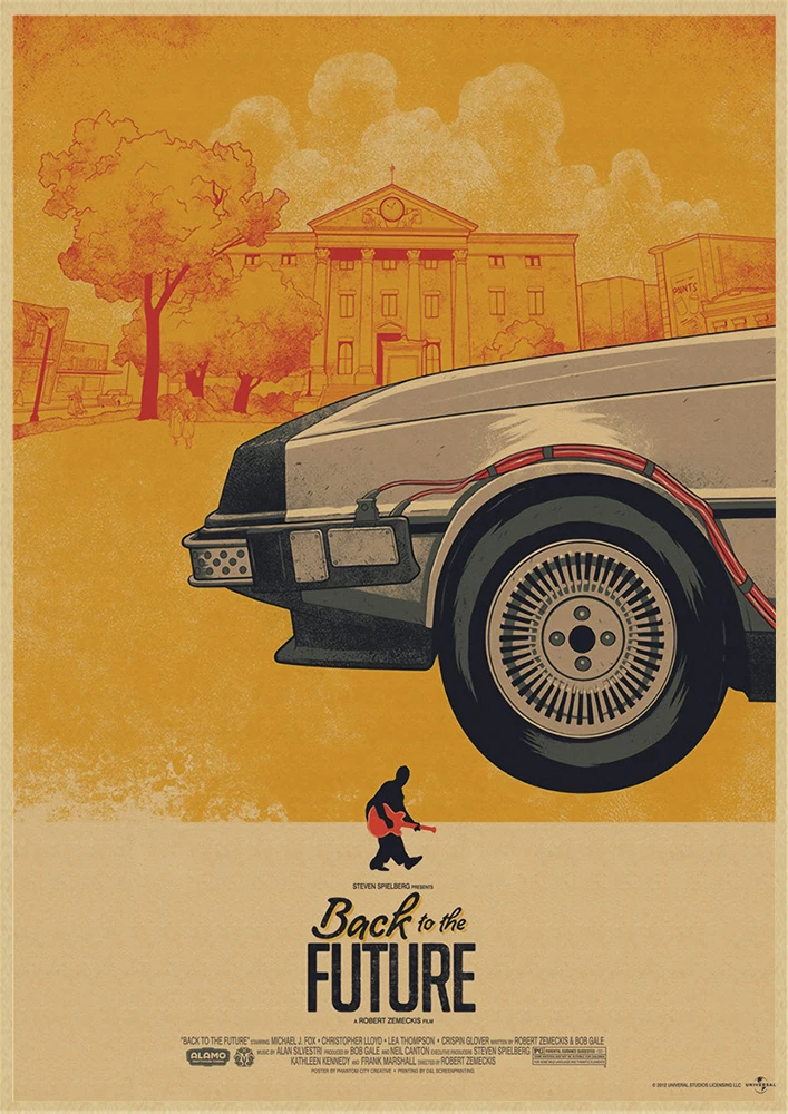 Back to The Future Retro Kraft Poster Decorative DIY Wall Canvas Sticker Home Bar Art Posters Decor wall stickers,movie poster,home decor posters