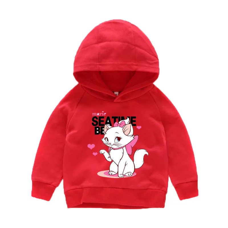 Зонт кошка Мэри от 2 до 10 лет, одежда толстовки с длинными рукавами для девочек, свитер с изображением аристокатов и кошек милая куртка для малышей Топы для детей, свитер для малышей
