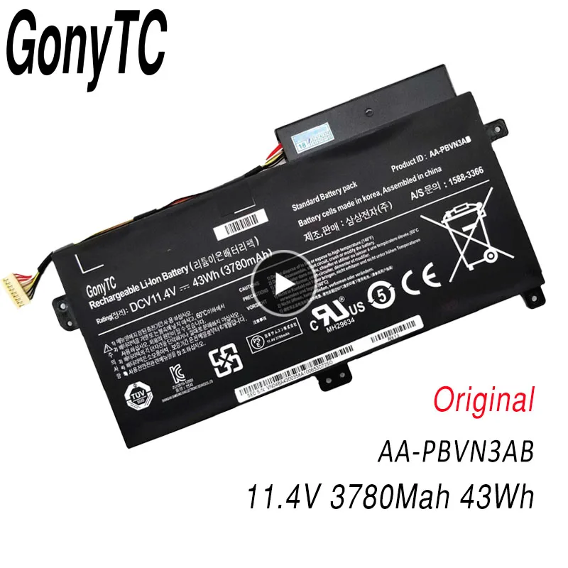 

11,4 в оригинальный аккумулятор AA-PBVN3AB для ноутбука Samsung Np470, NP51OR5E, NP510R5E Ba43-00358a, NP370R4E, Np510, NP370R5E, NP450r5e