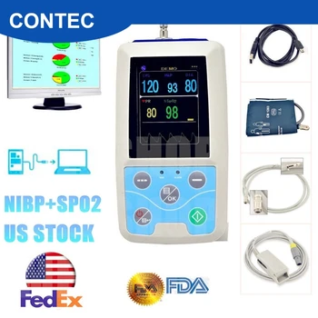 

CONTEC PM50 Portable Blood Pressure NIBP/Spo2 Patient Monitor+Cuff+Probe NEW