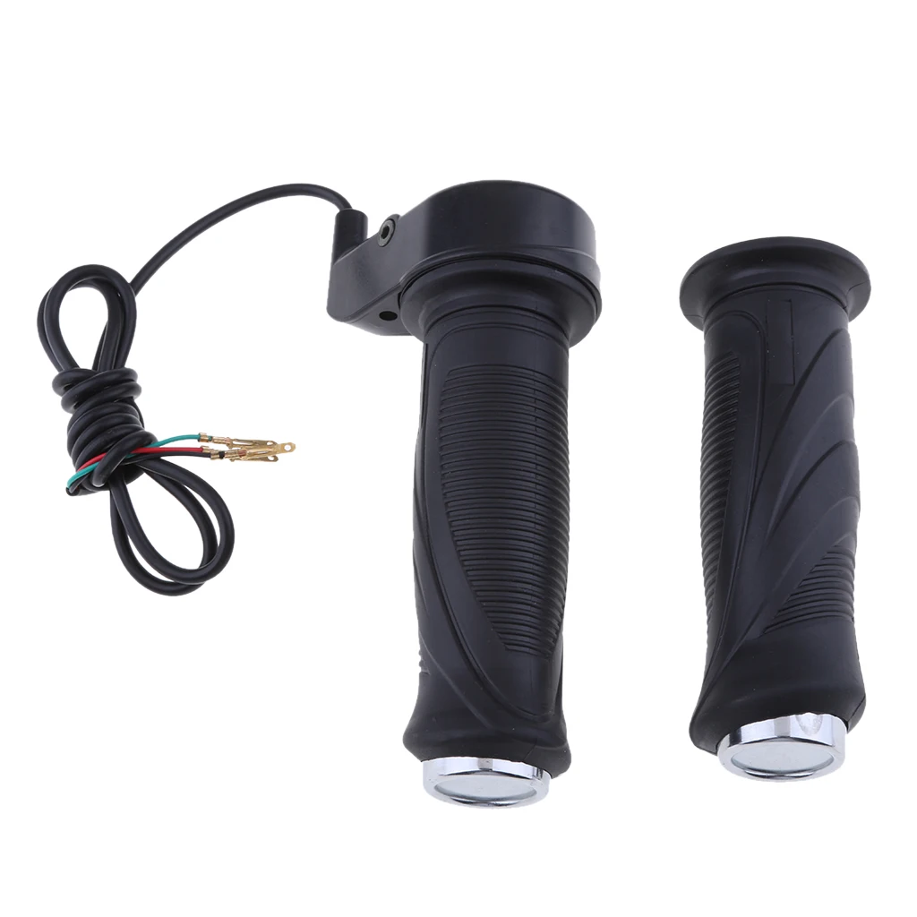 24V/36V/48V Electric Bike Handlebars Throttle Grips LED Battery Indicator