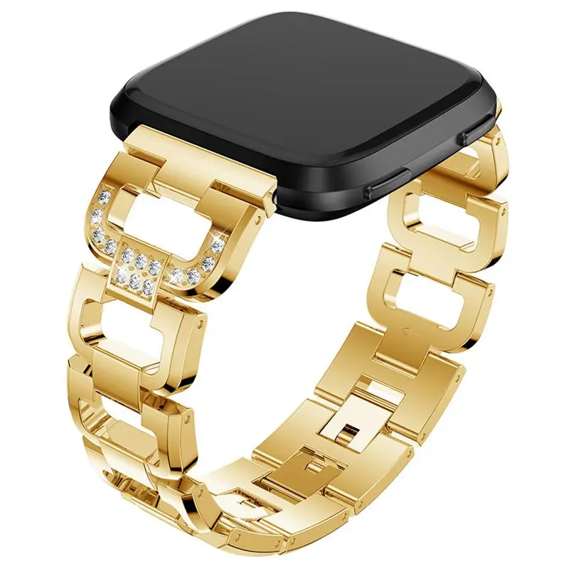 

For Fitbit Versa Bands, Replacement Bands Straps Wristbands for Fitbit Versa Watch alloy Sport Bling Adjustable for Women Men: G