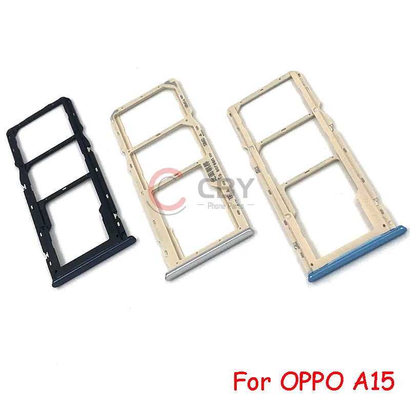 Phone SIM Tray Holder Sim Tray Holder For OPPO A15 A15S / A16 SIM Card Tray Slot Holder Adapter Socket Repair Parts