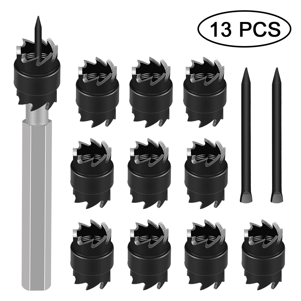 13pcs Spot Weld Cutter Set 3/8 Inch Double Sided Rotary Spot Weld