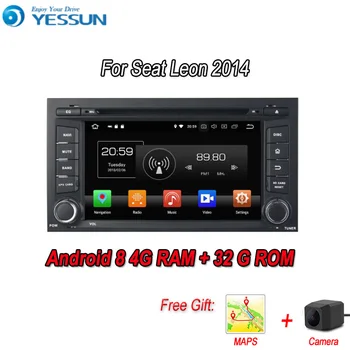 

YESSUN Android 8 4G RAM For Seat Leon 2014 Car Multimedia Player Navigation GPS mirror link Radio Touch Screen Auto radio