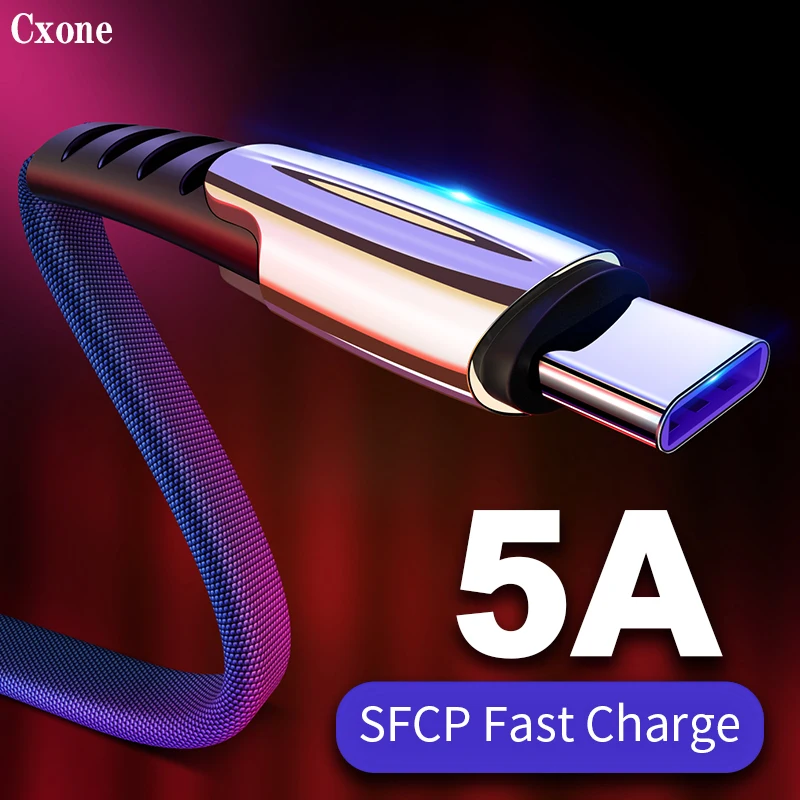 

Cxone 5A USB Type C Cable For Huawei P20 Lite Honor 10 9 Pro 3.1 Fast Charging Data Cord Phone Charger Samsung S9 Redmi Note 7