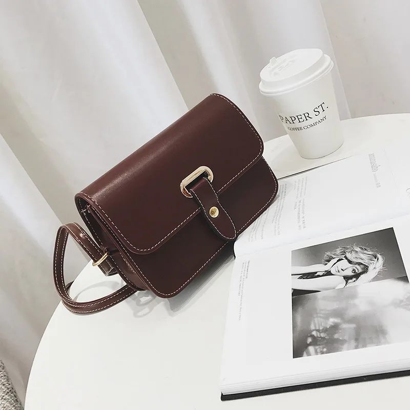 

Spring And Summer 2017 New Style Fashion South Korea Square Sling Bag Versatile Bag Simple WOMEN'S Bag Retro Shoulder Bag