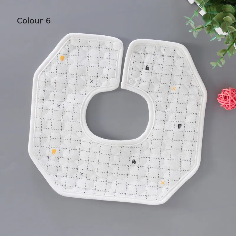 Color6 Octagon Детские Бандана Нагрудники 360 градусов младенческой Дети слюнявчик полотенце хлопчатобумажная пряжа абсорбирующие Слюнявчики для мальчиков и девочек милые печатные нагрудники - Цвет: Color6