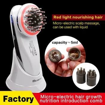 

Upper medicine comb electric massage comb red and blue hair comb scalp medicine application hair liquid introduction instrument