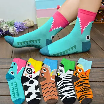 

1pair 3D Printed Socks Women New Unisex Cute Low Cut Ankle Socks Multiple Colors Cotton sock Women's Casual Charactor Socks