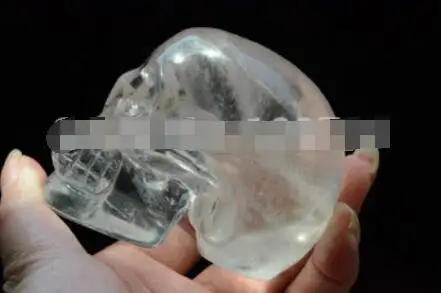 Тибетский Гималайский натуральный прозрачный кварц кристалл череп Резьба | Дом и