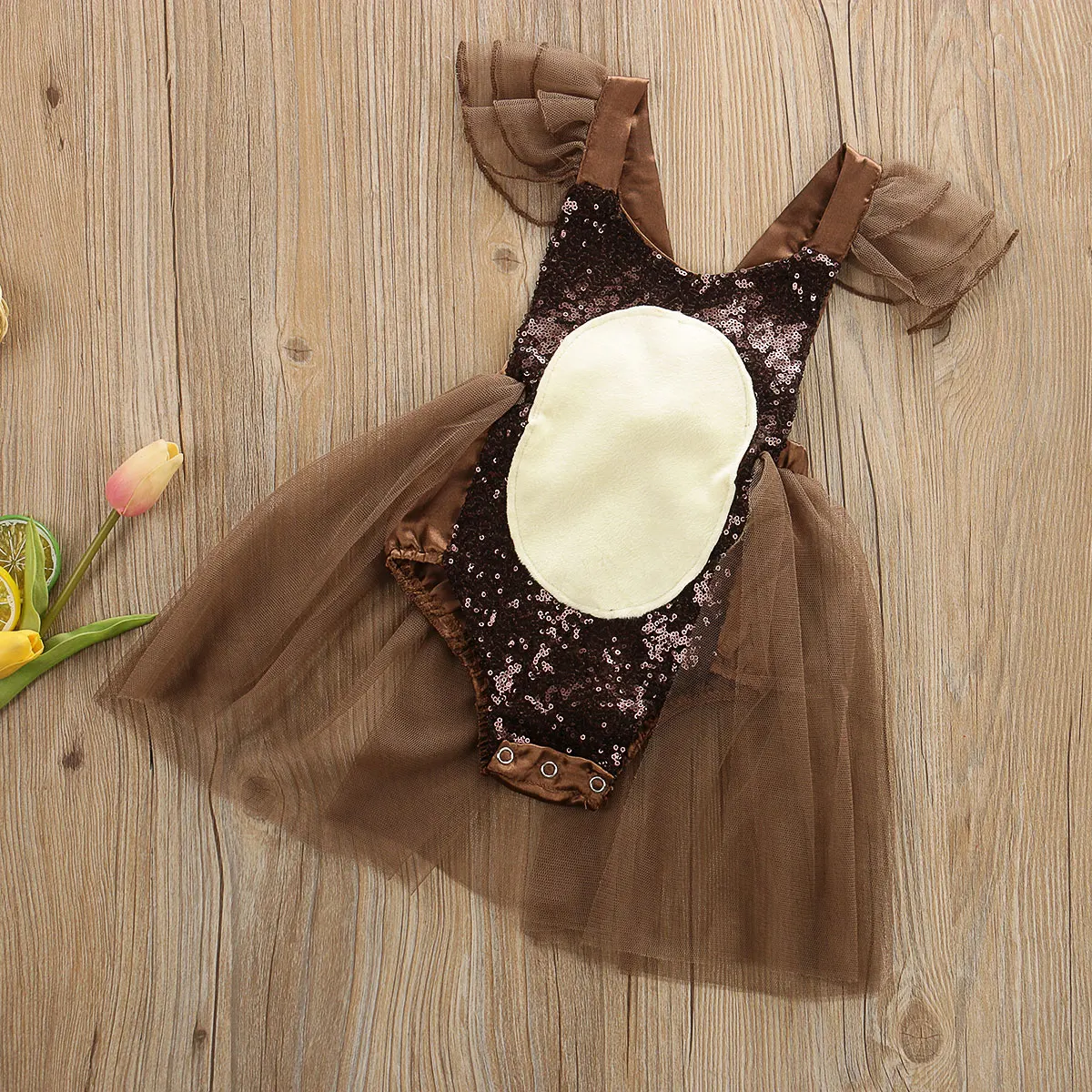 Коллекция года, летняя одежда для малышей комбинезон с блестящими блестками для новорожденных и маленьких девочек, костюмы платье-пачка с рукавами-крылышками на возраст от 0 до 24 месяцев