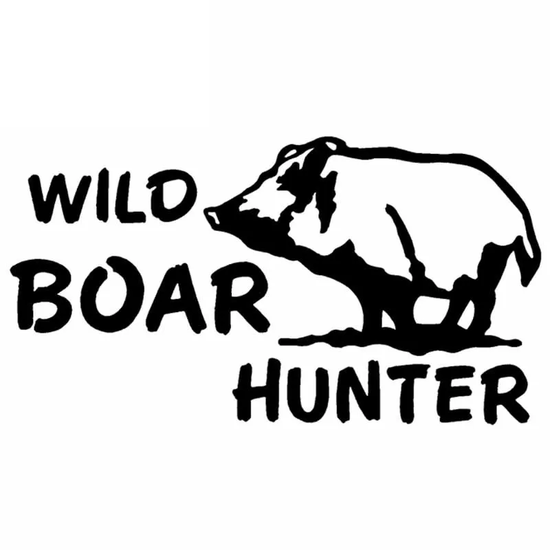 

Creative WILD BOAR HUNTER Car Sticker Accessories Vinyl PVC 13cm*7cm Motorcycle Waterproof Car Window Car Styling Decal