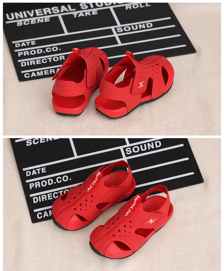 Meninos e Meninas Sapatos de Praia do Bebê Sapatos de Fundo Sandálias de Couro Verão Novos Fundo Macio Moda Toe Crianças 2020 19 macio sapatos de praia do bebê moda