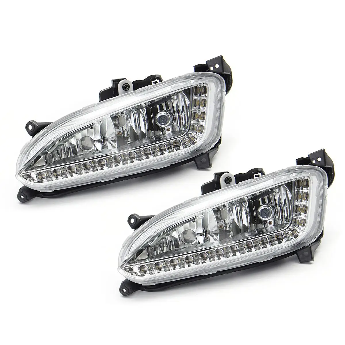 Для hyundai Santa Fe IX45 2013- 12V Светодиодный дневной ходовой свет Водонепроницаемая противотуманная фара DRL Автомобильная фара в сборе