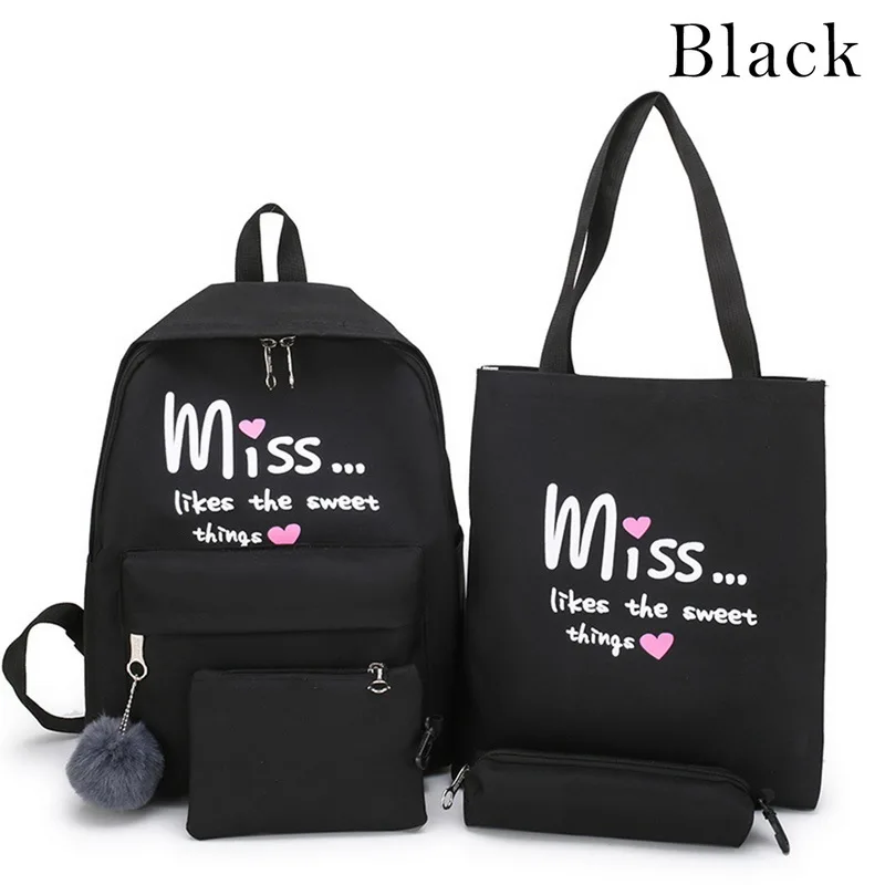 Школьная сумка для девочек-подростков, Одноцветный рюкзак, школьный рюкзак для колледжа, Женская Студенческая сумка, черный кружевной рюкзак пачки с бантом, школьный рюкзак