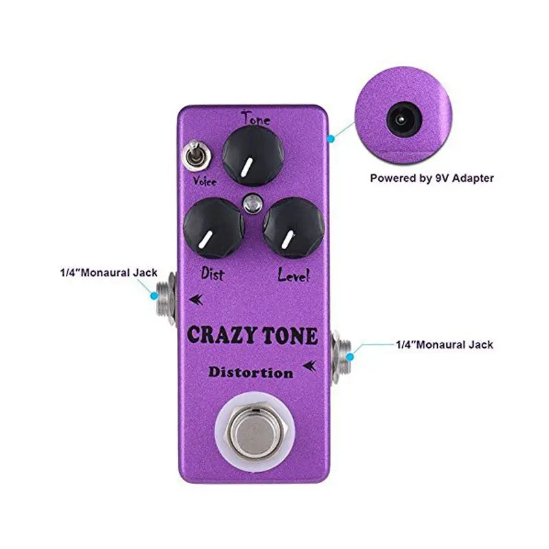 MOSKY CRAZY TONE RIOT Distortion Одиночная педаль эффектов для гитары настоящая байпас