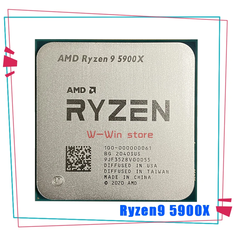AMD Ryzen 9 5900X R9 3 7 ГГц двенадцать-Core 24-нить Процессор процессор 7NM L3 = 64M 100-000000061 гнездо