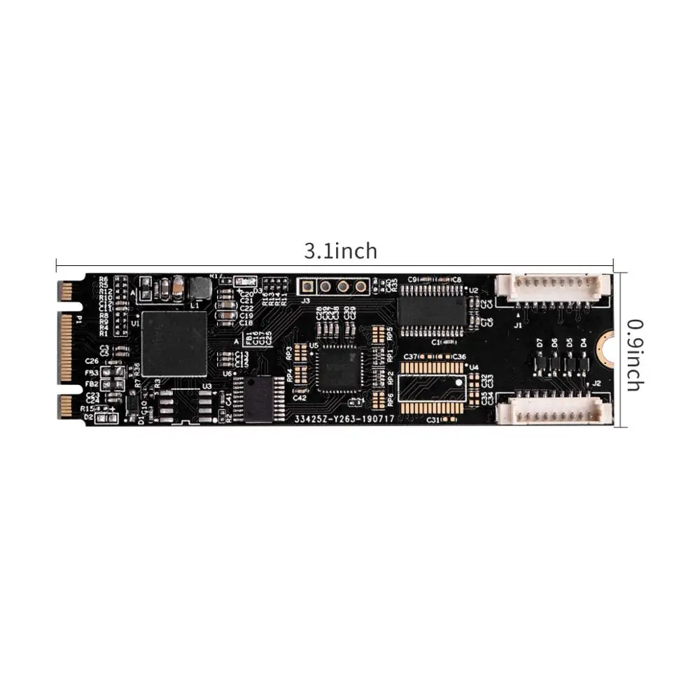 IOCREST M.2 b Ключ и m ключ к rs232 rs422 rs485 db9 последовательный порт карты 22x80 мм Поддержка небольшого размера и низкопрофильного кронштейна
