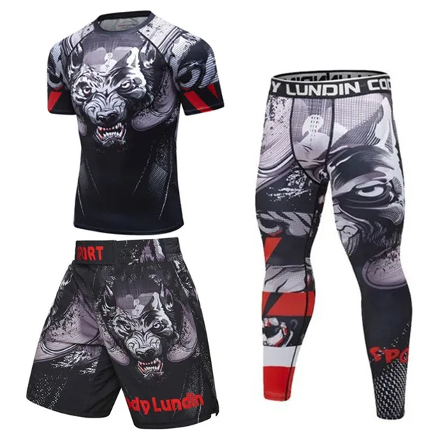 18 Impresssano 3D compresssano apertada de secagem rapida для бега трусцой terno MMA ginasio de esportes terno dos homens ao ar livre qualidade de fitness tont esportes terno - Цвет: 18