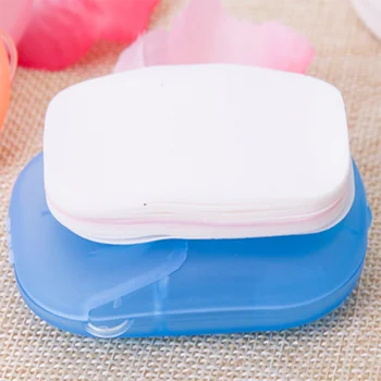 

20pcs/pack Travel Paper Soap Disposable Boxe Soap Portable Mini Paper Soap Hand Wash Bath Clean Scented Slice Sheet Soap