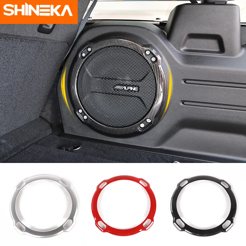 

SHINEKA Chromium Styling For Jeep Wrangler JL 2018+ Car Trunk Speaker Plated Ring Panel Decoration Stickers For Jeep Wrangler JL