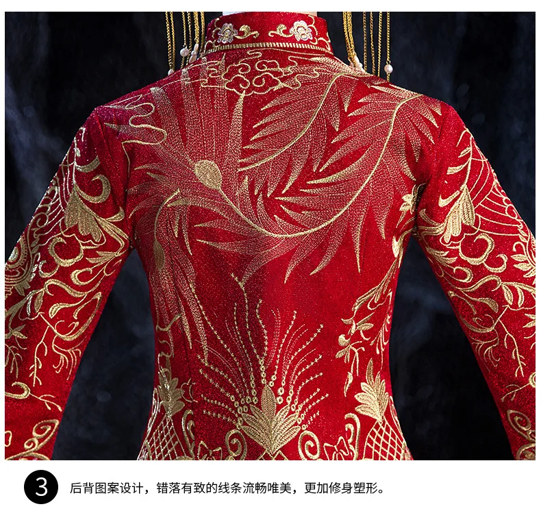 Qipao платье Cheongsam китайское красное платье Xinniangfu Jiayi женское платье