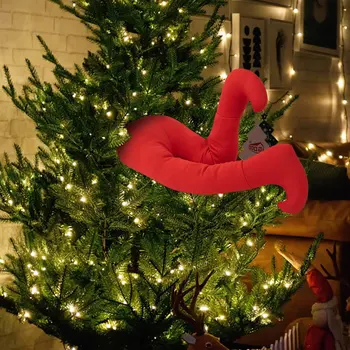 

Christmas Tree Ornaments Fake Legs Funny Christmas Kick Santa Pendant Christmas Holiday Decoration Gift