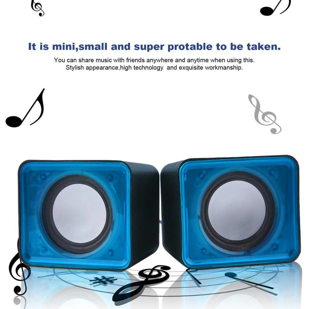 mini portable stereo speaker with 3.5 mm jack