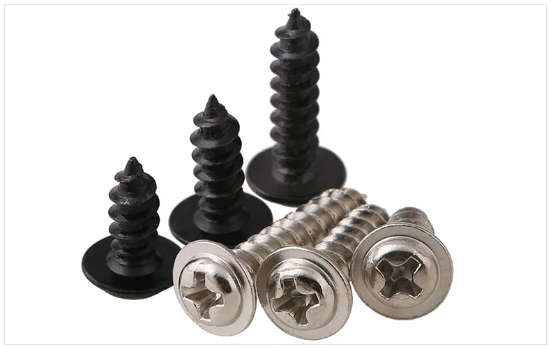 Parafusos de Cabeça Redonda Autorroscante Parafusos de Aço Carbono com M1.7 m2 M23 M2.6 m3 m4 Parafusos Pwa