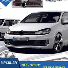 Для Volkswagen golf 6 Racing Grills- сотовая сетка Передняя гоночная решетка черный передний бампер модифицированная для гольфа