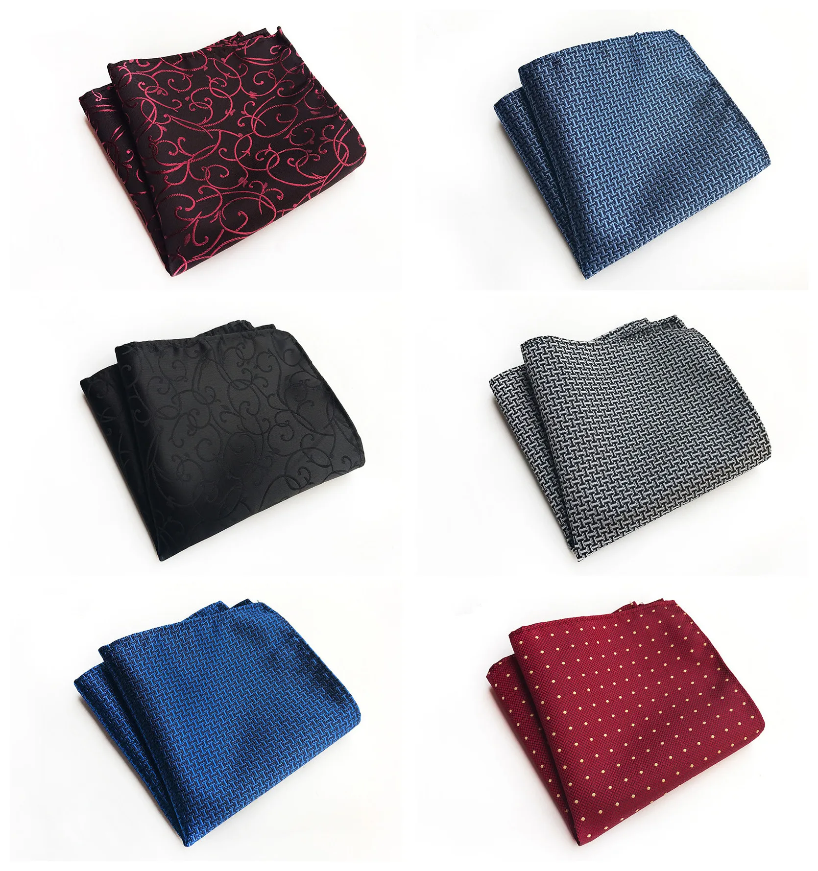 

Luxury Men's Handkerchief Polka Dot Striped Floral Printed Hankies Polyester Hanky Business Pocket Square Chest Towel 25*25CM