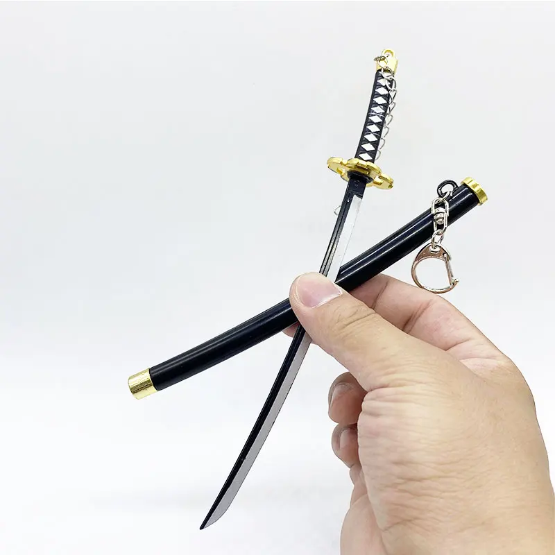 Bleach Sword Tenshou Zanpakutou Kurosaki Ichigo Zangetsu Blade Hollow Allankar Vizored Getsuga Small Metal Knife Model Katana | Дом и сад