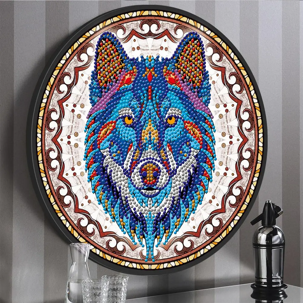 Wolf Style Mural Tessles Diamond Painting With Cartoon Box Embroidery Fashion Pattern Home DIY Decoration | Дом и сад
