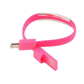 

Hot! 22cm Portable Noodle Usb Cable Wristband Micro USB Cable Charger Charging Data Sync For Android Cell Phone Best Price Dec22