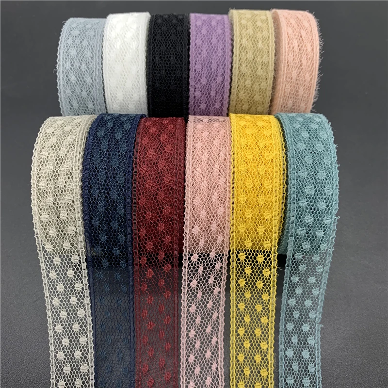 

5yards/Lot 15mm Lace Ribbon Handicrafts Embroidered Lace Trim Ribbon For Handmade Lace Clothing Decorations DIY Sewing Fabric