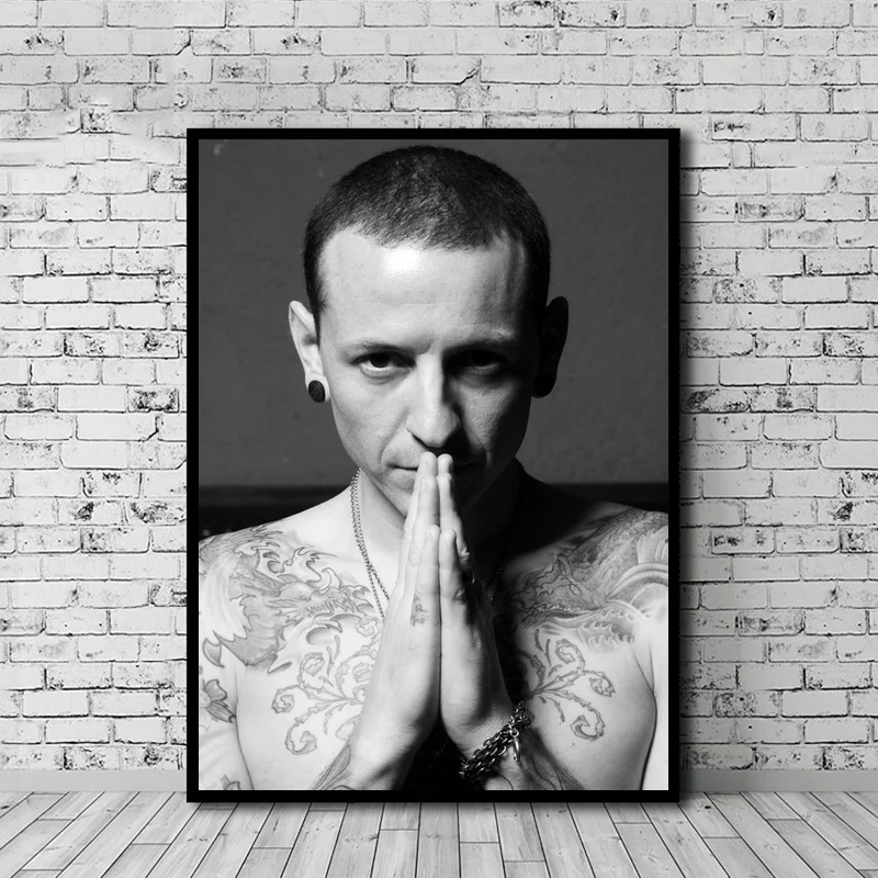 MT2873 Chester Bennington Pop Rock Music Singer Star Poster Painting Art Print Canvas Home Decor Picture Wall | Дом и сад