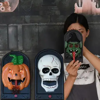 

Explosion Doorbell Halloween Horror Doorbell Ghost Festival Human Skeleton Toy Haunted House Party Supplies Shiny Pumpkin Skull