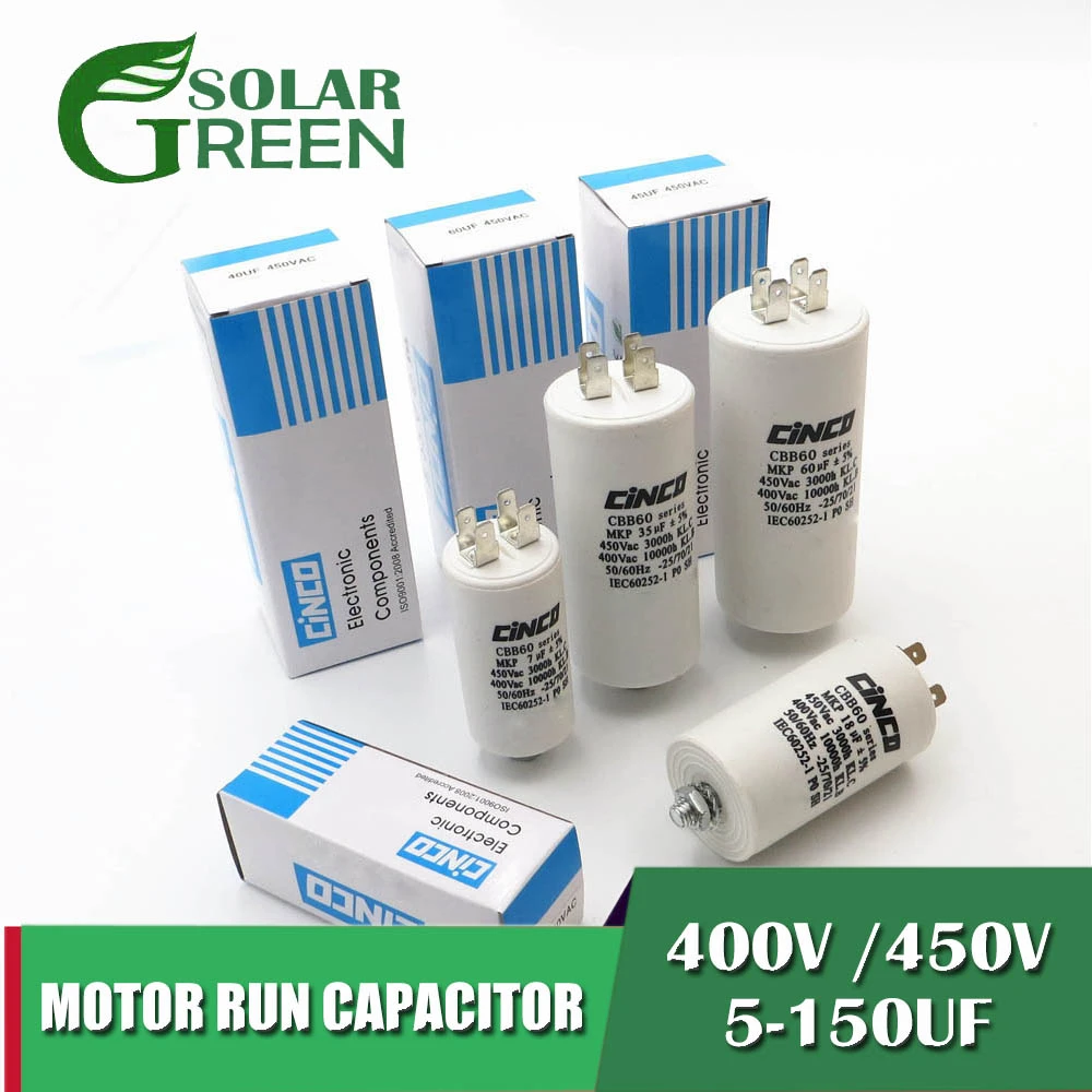 Air Conditioner Motor Run Running Capacitors 60UF 400V 450VAC CBB60A