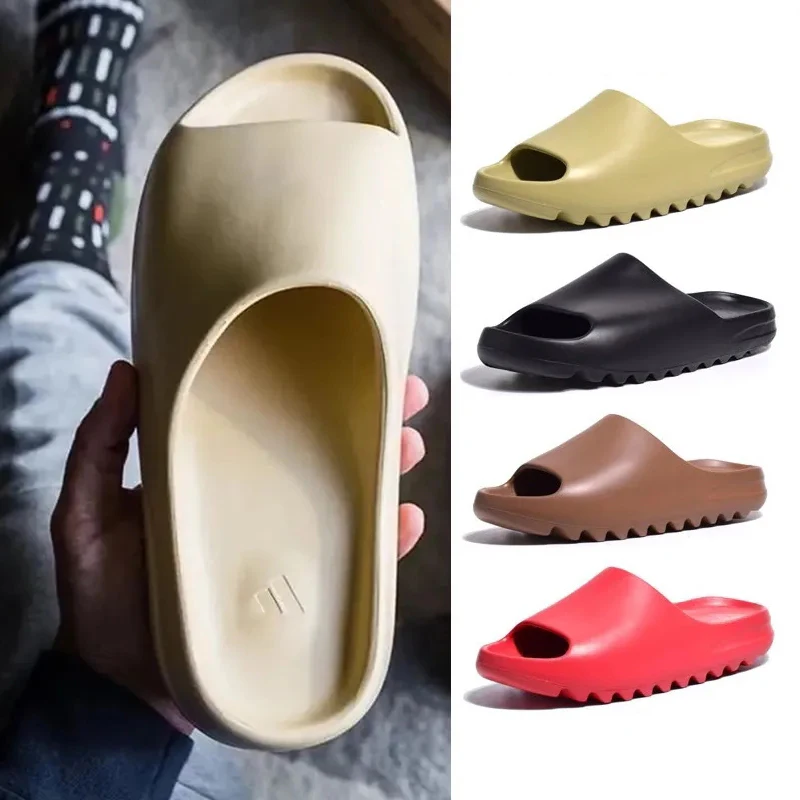 Verano parejas diapositivas del agua transpirable sandalias de playa Flip Flops ligero pantuflas boca de pescado de los hombres de las mujeres de talla grande 35-45